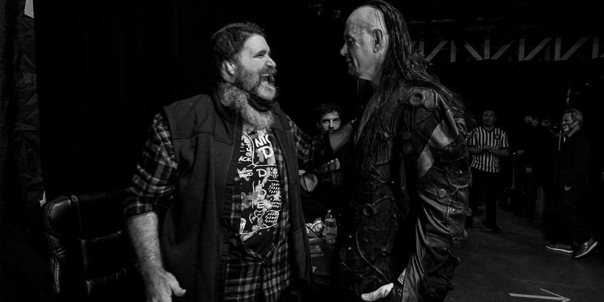Undertaker and Mick Foley backstage Cropped