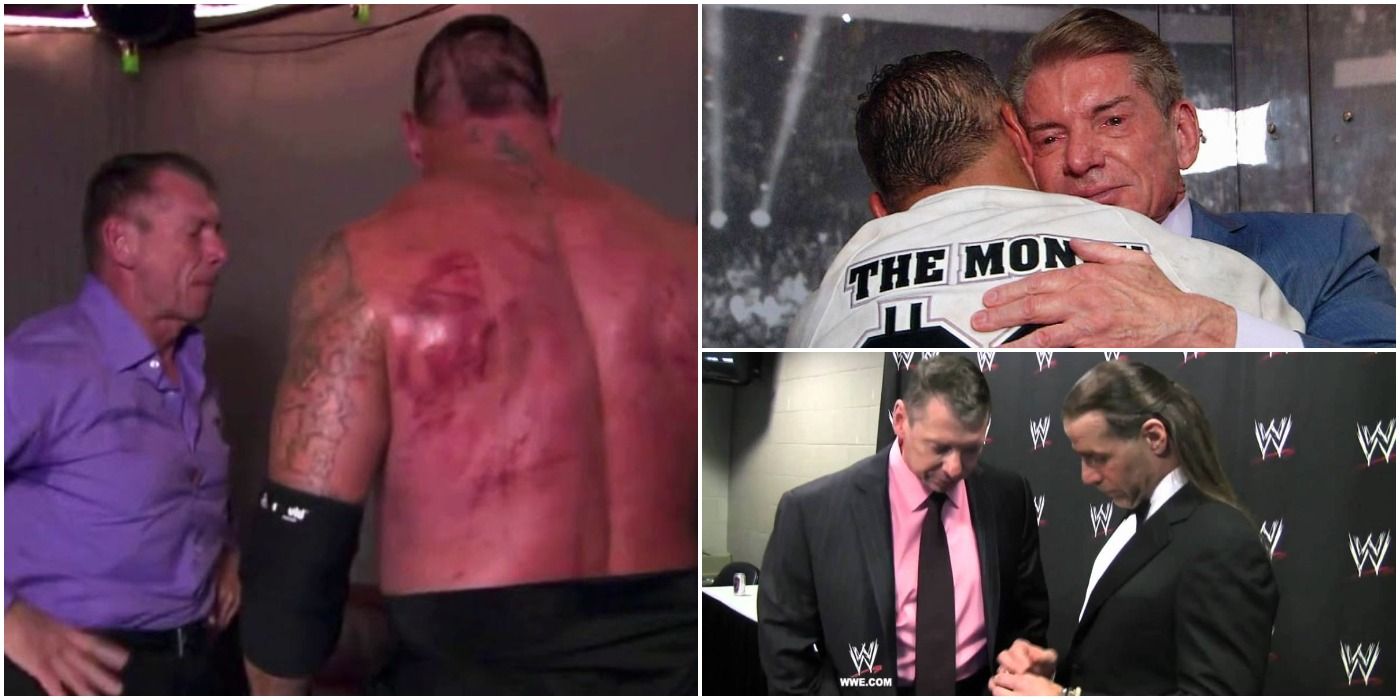 10 Pictures Of Vince McMahon Being Emotional With Wrestlers You Have To See