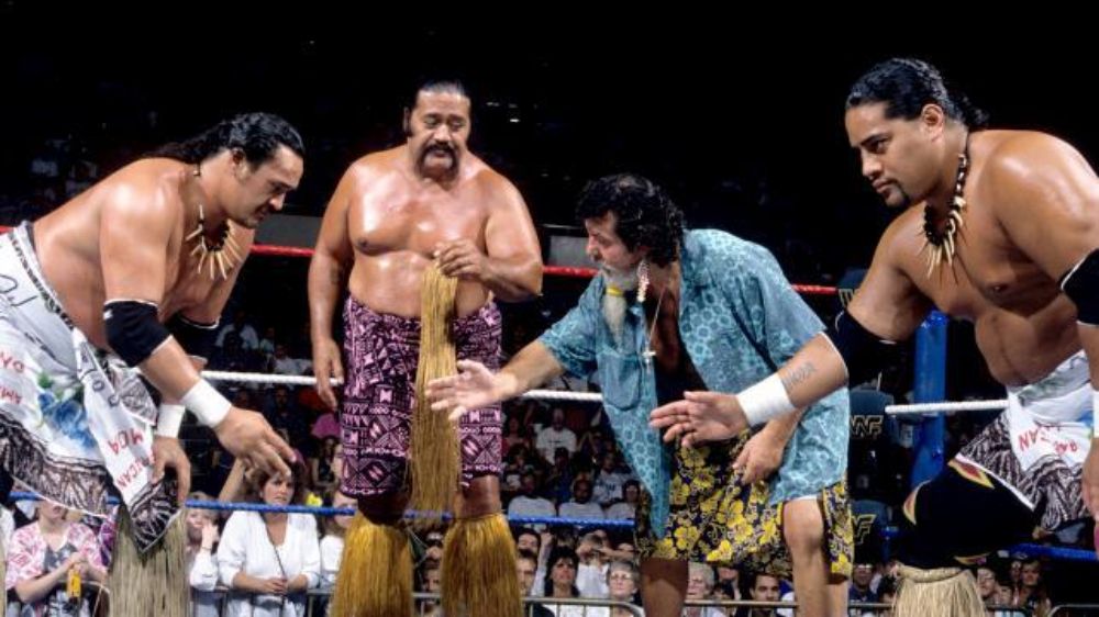 Captain Lou Albano with the Headshrinkers