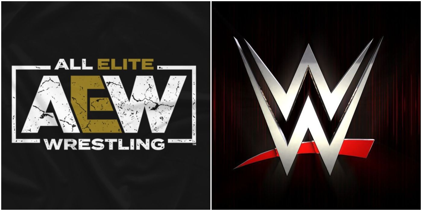 AEW and WWE Logos side by side