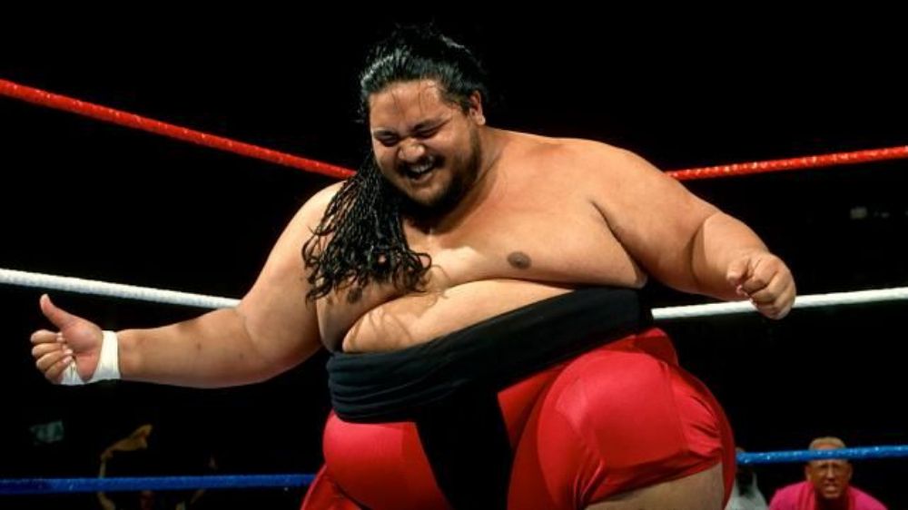 Yokozuna with long hair in WWE