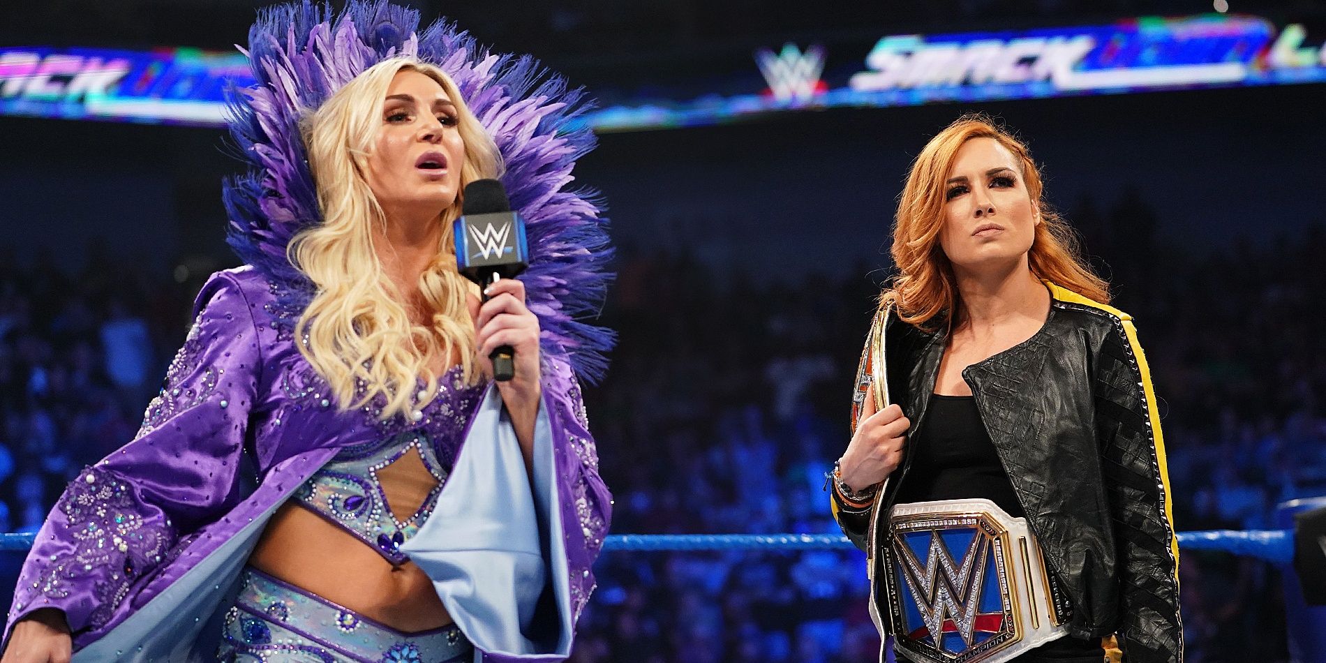 Becky Lynch and Charlotte Flair promo segment 