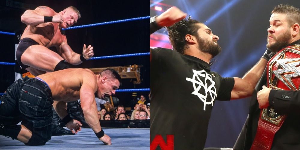 Brock Lesnar Vs John Cena And Seth Rollins Vs Kevin Owens