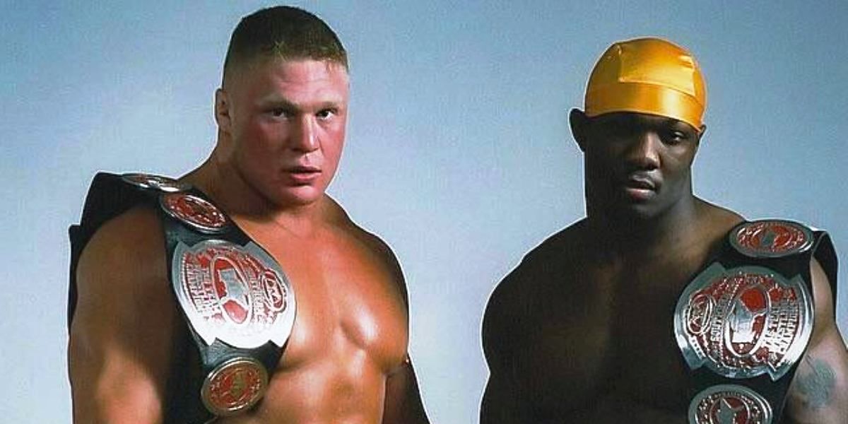 Brock Lesnar and Shelton Benjamin WWE