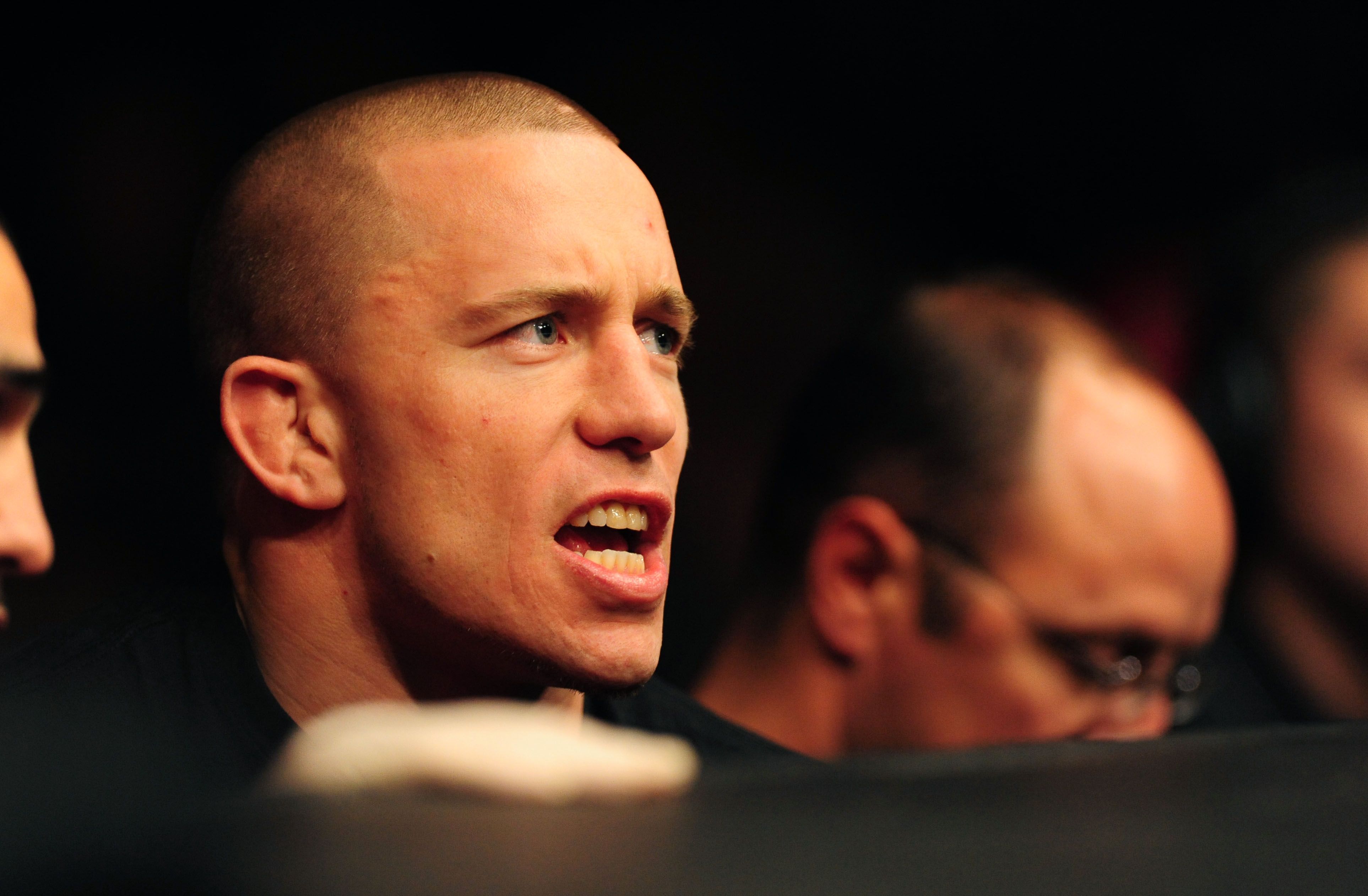 GSP at ringside at a UFC show