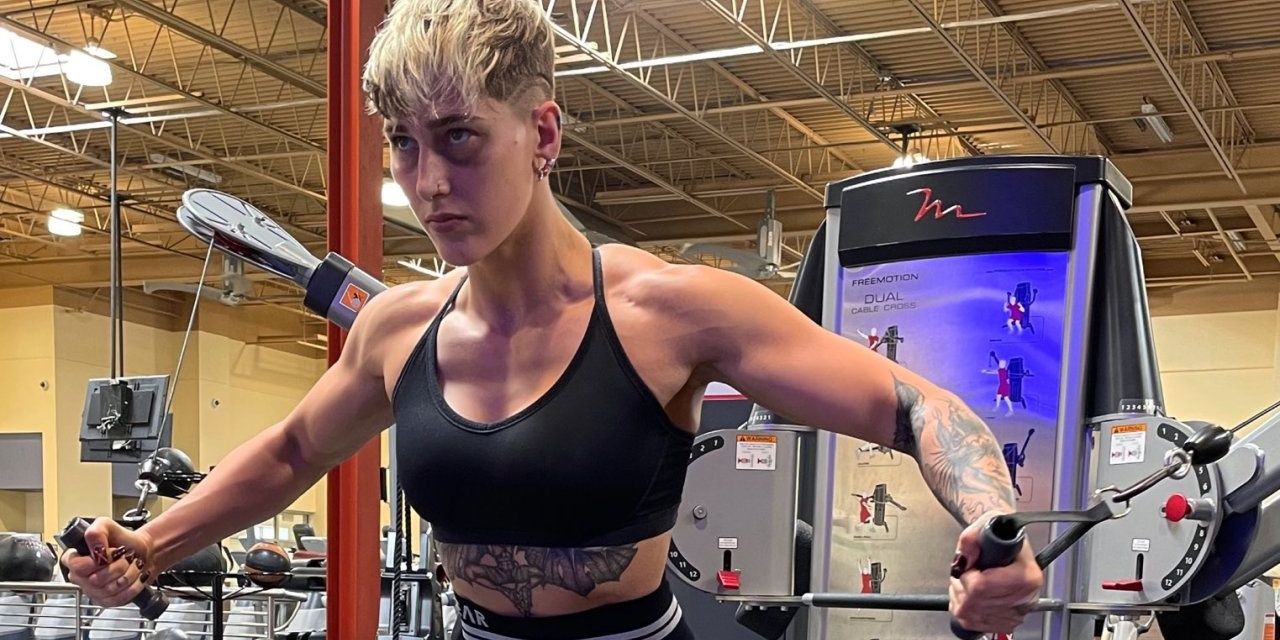 Rhea Ripley working out Cropped