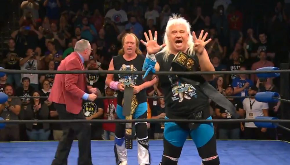 The Rock 'n' Roll Express with the NWA World Tag Team Champions on NWA Powerrr