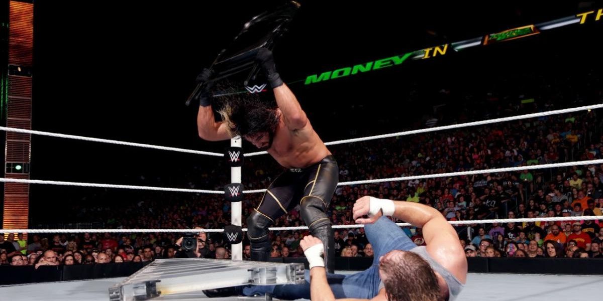 Seth Rollins v Dean Ambrose Money in the Bank 2015 Cropped