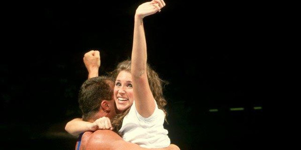 Stephanie McMahon, Triple H & Kurt Angle v Lita & The Dudley Boyz SmackDown August 3, 2000 Cropped