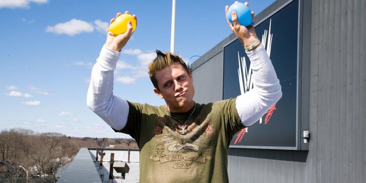 The Miz with water balloons Cropped