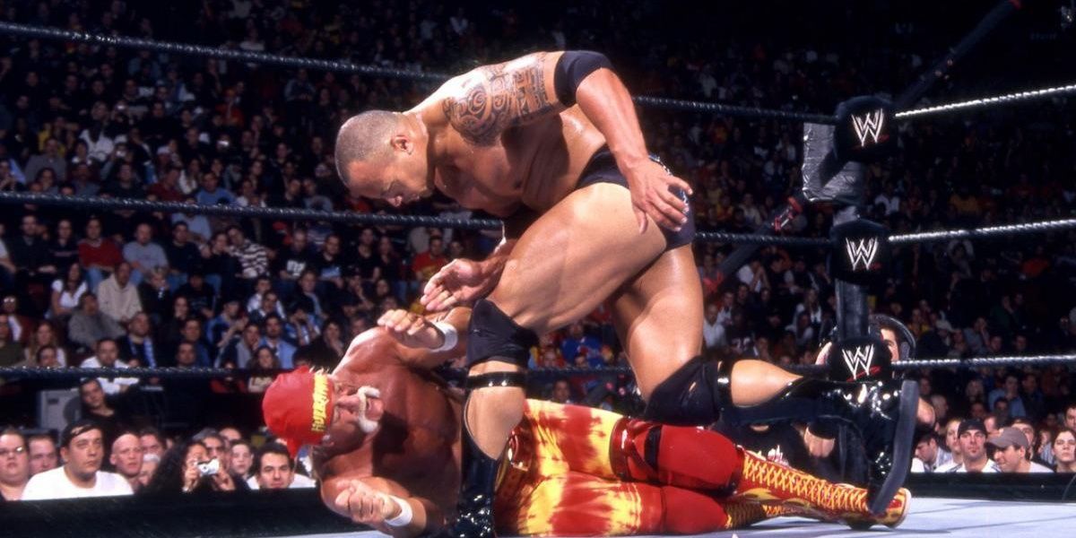 The Rock v Hulk Hogan No Way Out 2003 Cropped