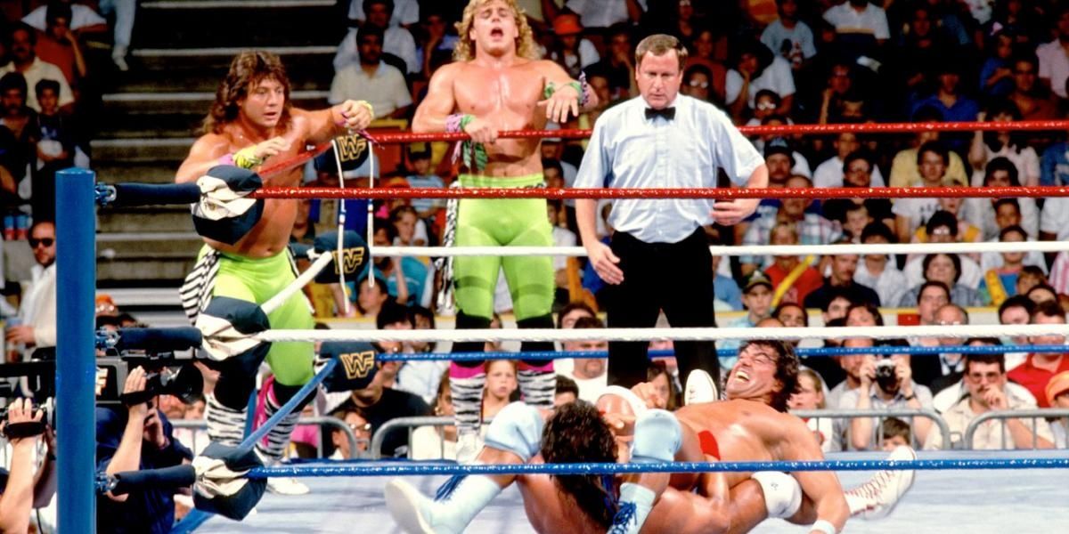The Rockers & Tito Santana v The Fabulous Rougeaus & Rick Martel SummerSlam 1989 Cropped