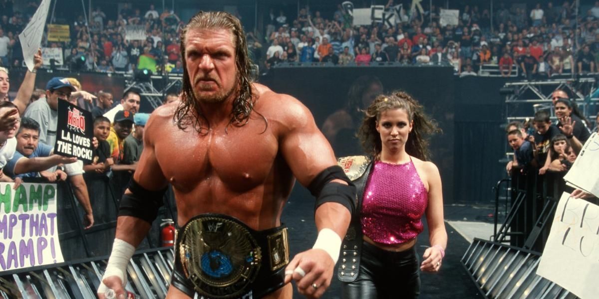 WWE - Triple H and Stephanie McMahon on the set of a Muscle & Fitness photo  shoot! More Pics