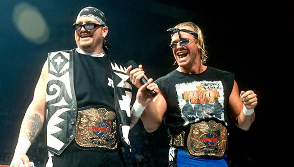 New Age Outlaws as Tag Team Champions