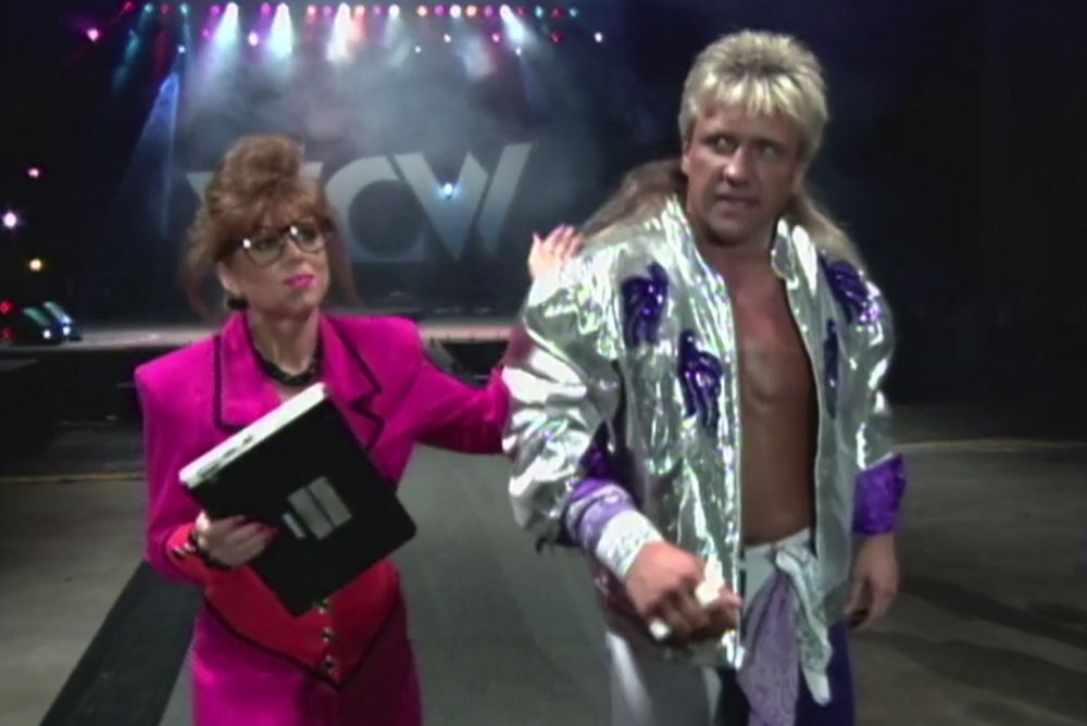The Rock 'n' Roll Express' Ricky Morton with Alexandria York in WCW