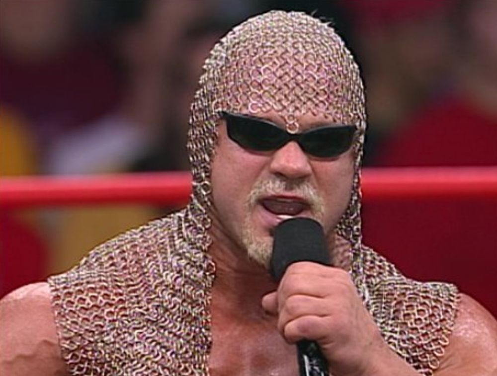 Scott Steiner cuts a promo on WCW Monday Nitro