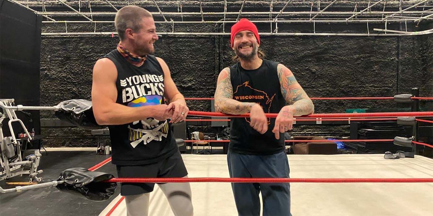 CM Punk and Stephen Amell