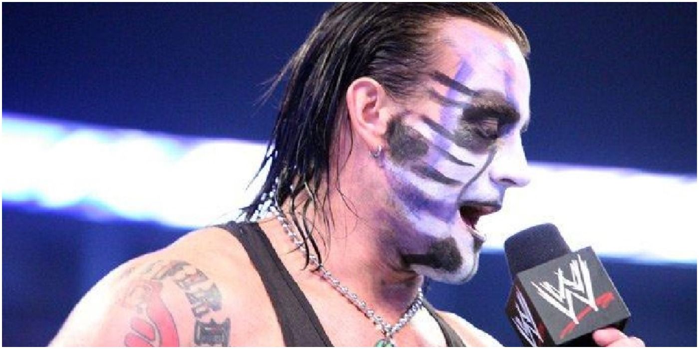 CM Punk in Jeff Hardy facepaint