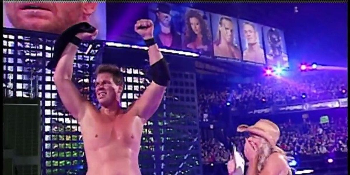 Chris Benoit v JBL WrestleMania 22 Cropped