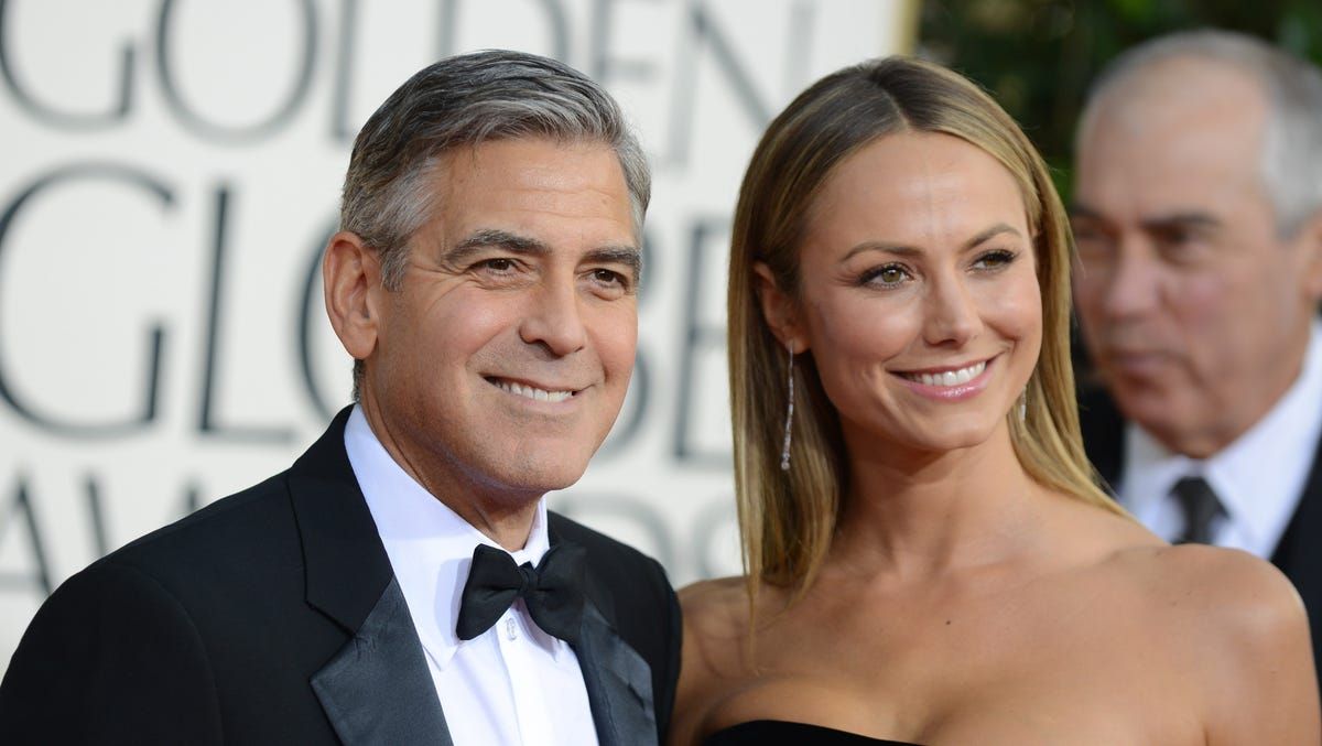 George Clooney and Stacy Keibler