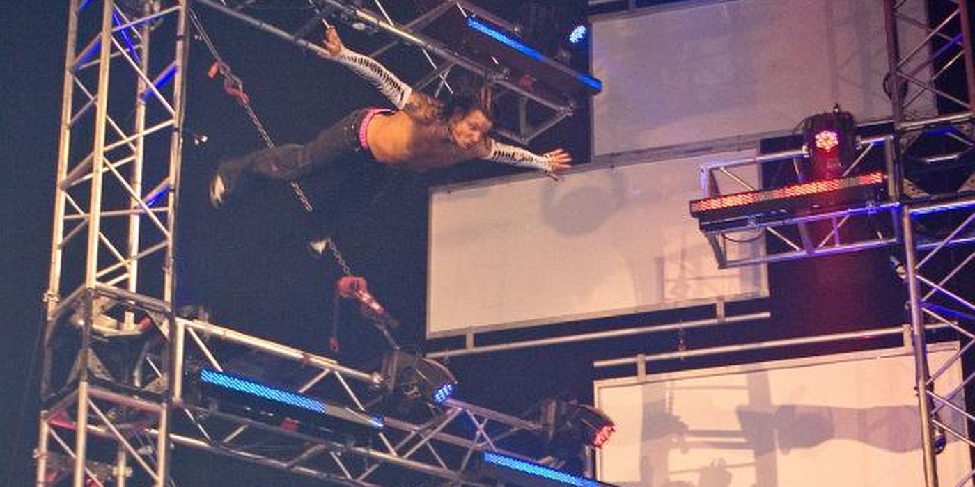 Jeff Hardy Leaps Off Titantron  