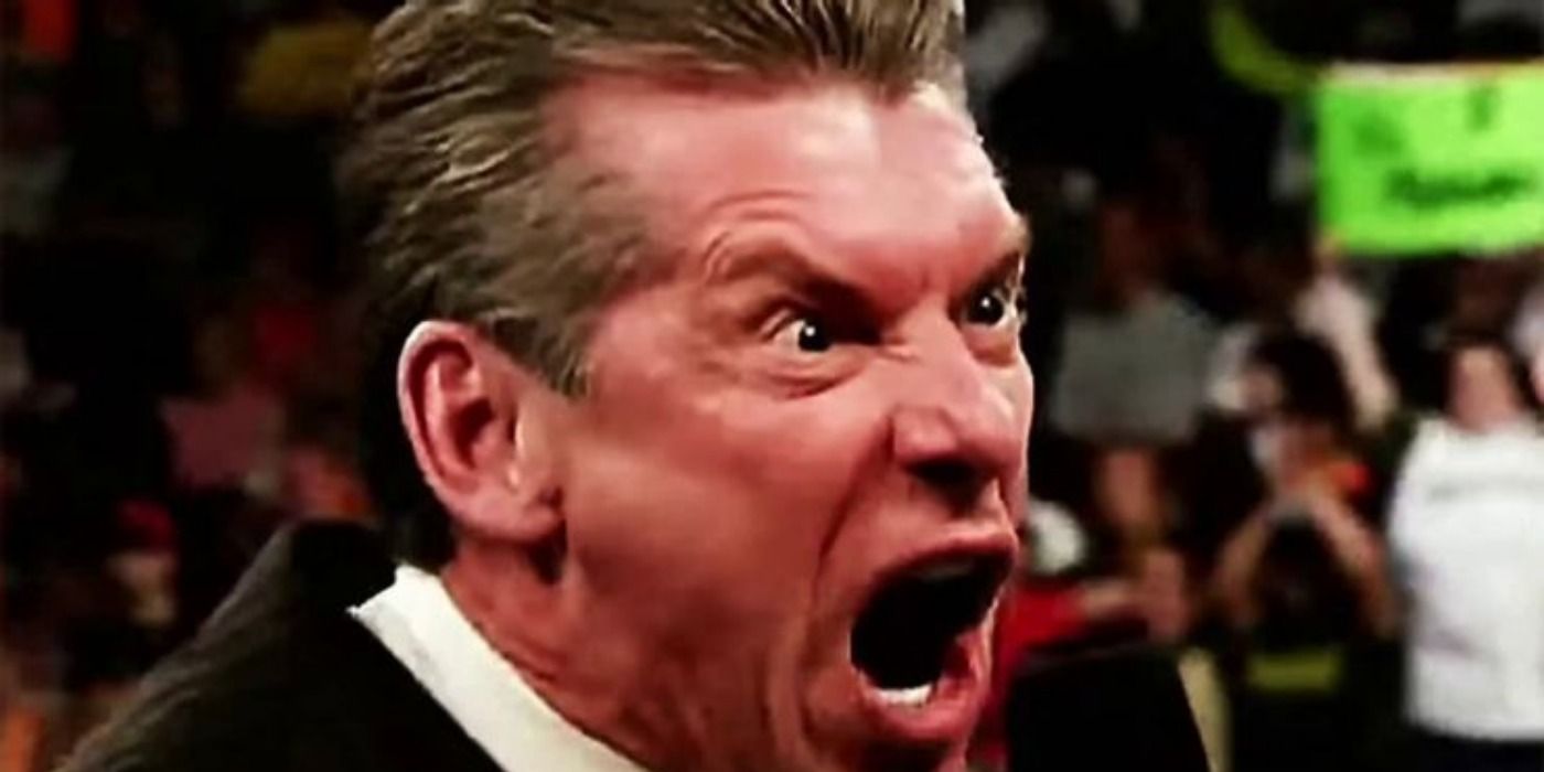 Mr McMahon cutting a promo in WWE