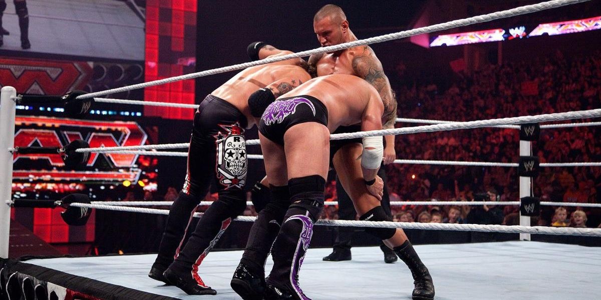 Randy Orton v Edge v Chris Jericho Raw July 19, 2010 Cropped