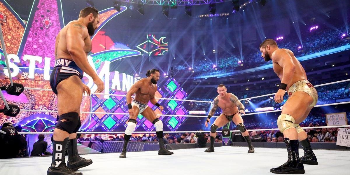 Randy Orton v Jinder Mahal v Bobby Roode v Rusev WrestleMania 34 Cropped