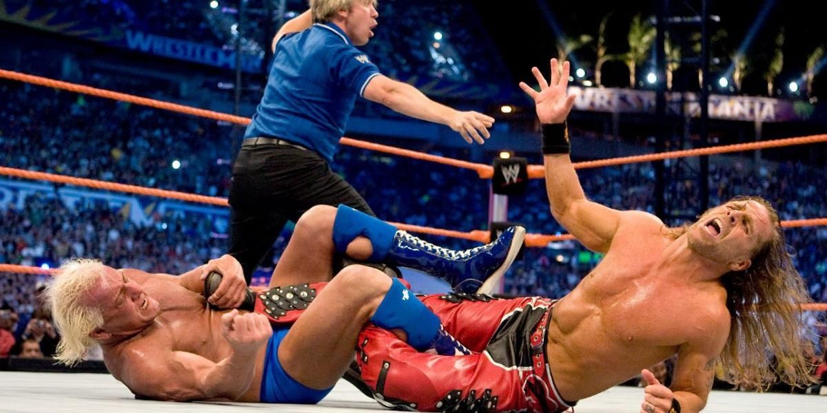 Ric Flair v Shawn Michaels WrestleMania 24 Cropped