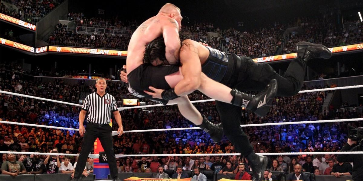 Roman Reigns Spears Brock Lesnar