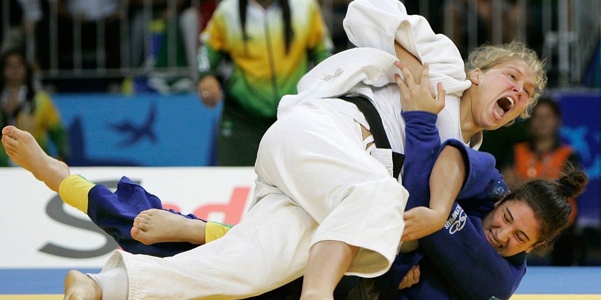 Ronda Rousey competing in Judo Cropped