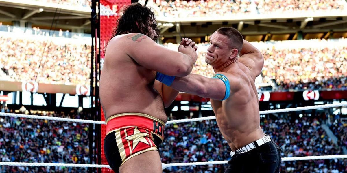 Rusev v John Cena WrestleMania 31 Cropped