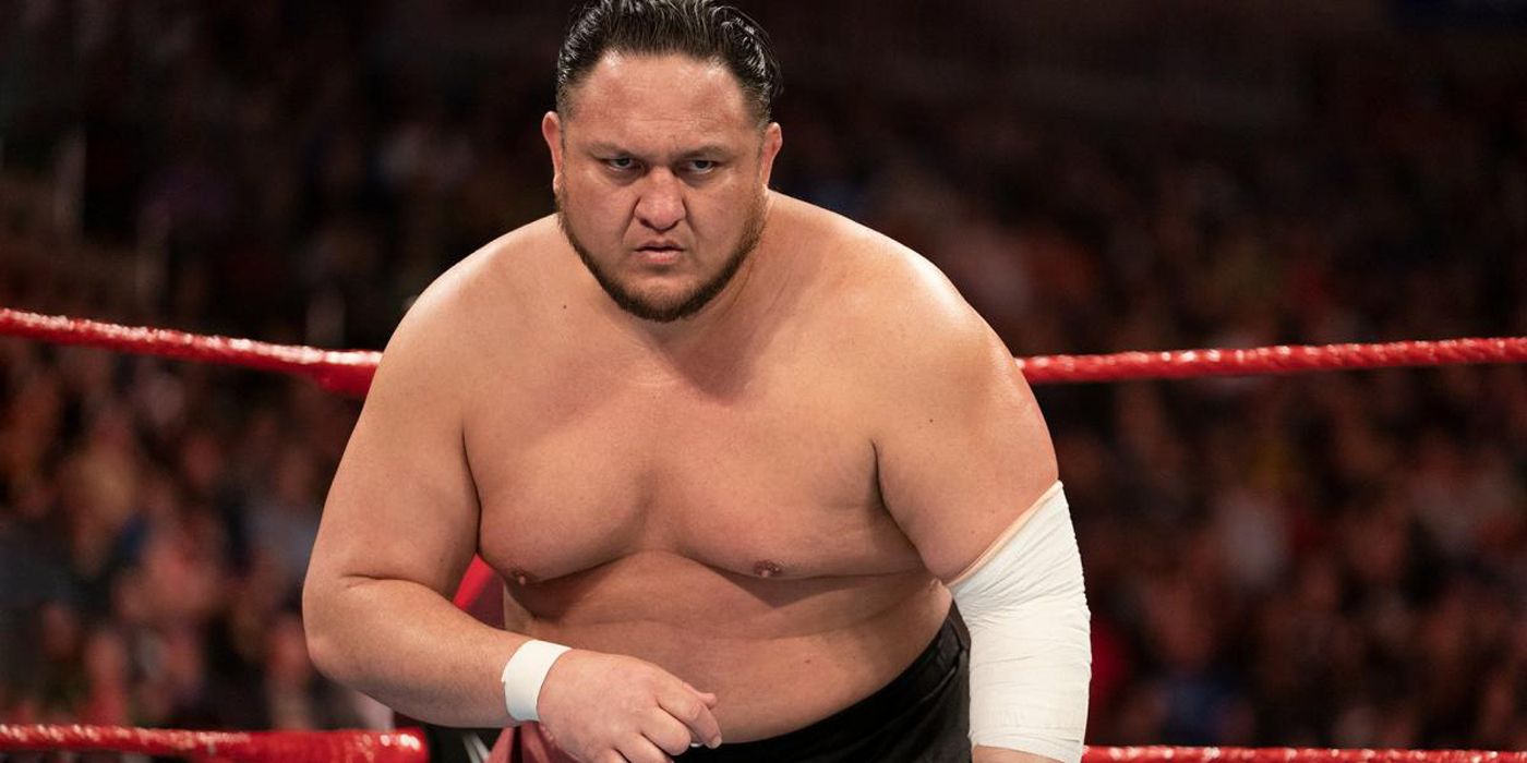 Samoa Joe wrestling in WWE