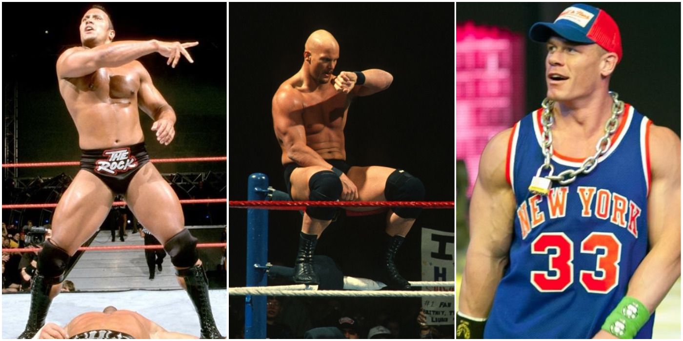 The Rock, Steve Austin, John Cena