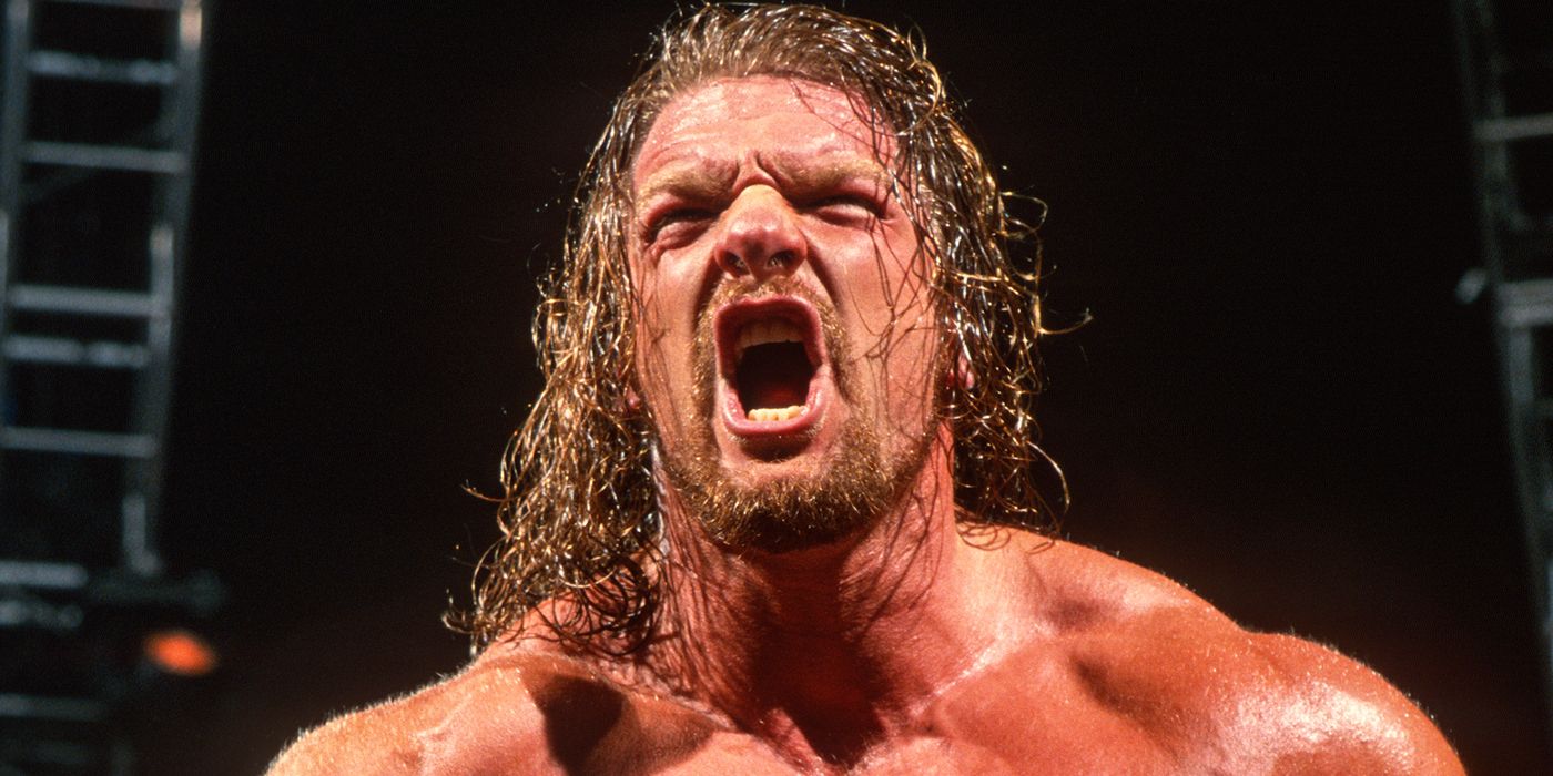 Triple H winning at Royal Rumble 2002