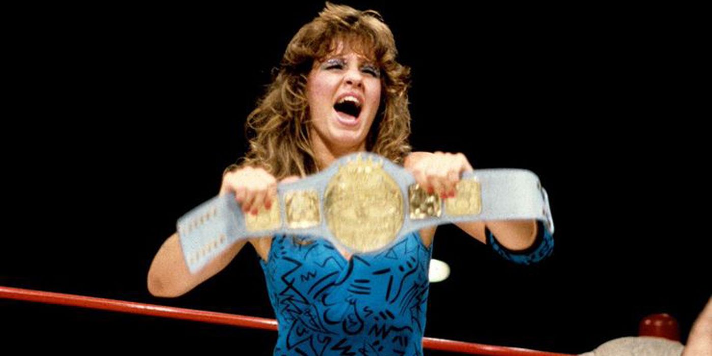 Wendi Richter with WWE women's title