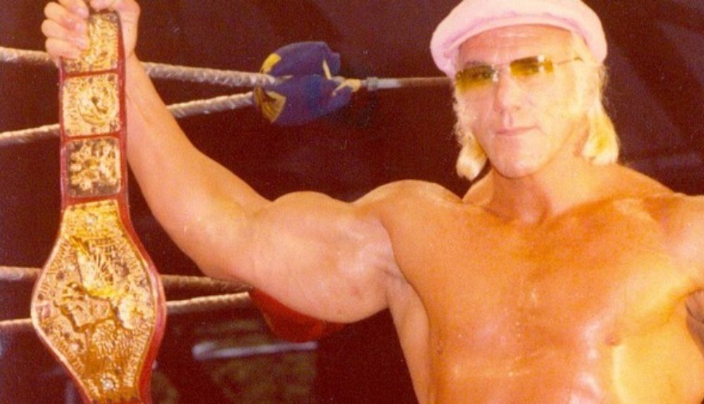 Superstar Billy Graham with the WWE Championship