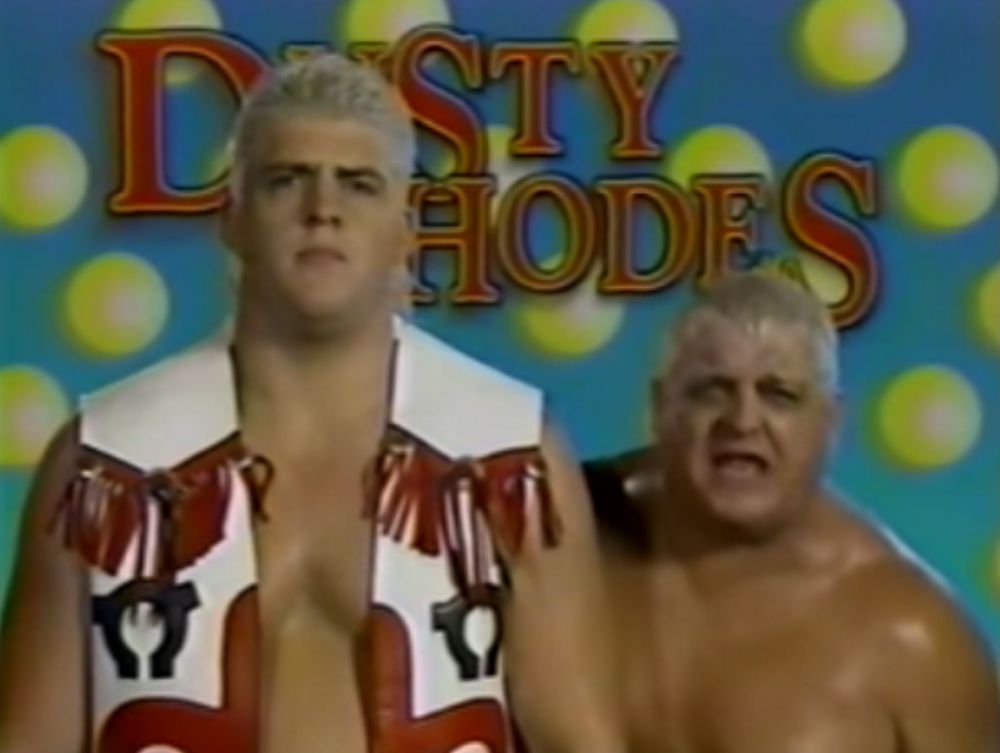 Dustin Rhodes with Dusty Rhodes in WWE