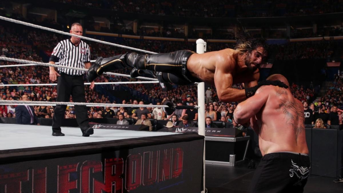 Seth Rollins vs. Brock Lesnar (WWE Battleground, 7/19/2015)