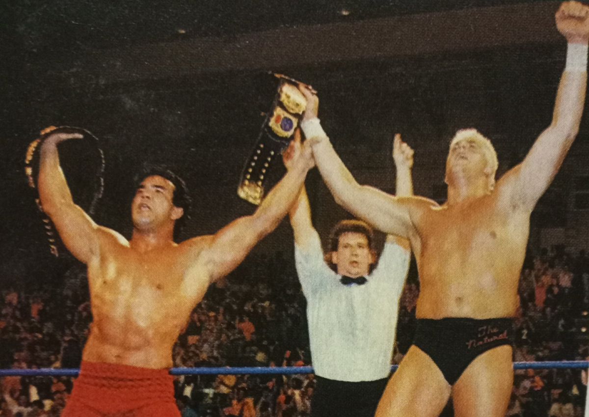 Ricky Steamboat & Dustin Rhodes vs. The Enforcers (WCW Clash of the Champions 17, 11/19/1991) - 8.35