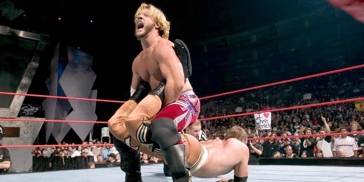 Chris Jericho v Shelton Benjain v Christian Raw April 4, 2005 Cropped