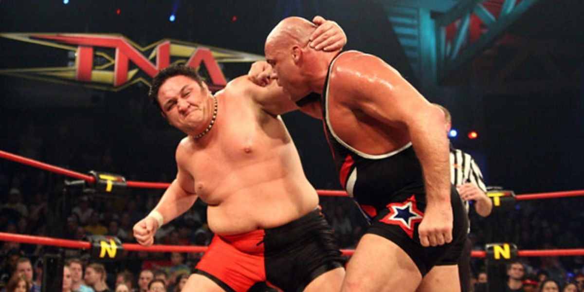 Samoa Joe Vs Kurt Angle