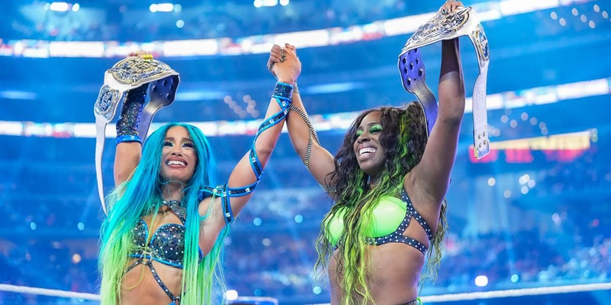 Sasha Banks and Naomi win at WrestleMania 