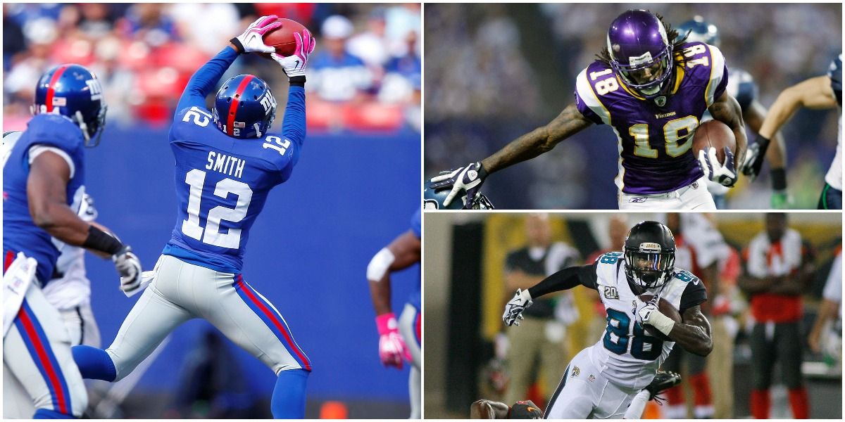 Steve Smith, Allen Hurns, and Sidney Rice