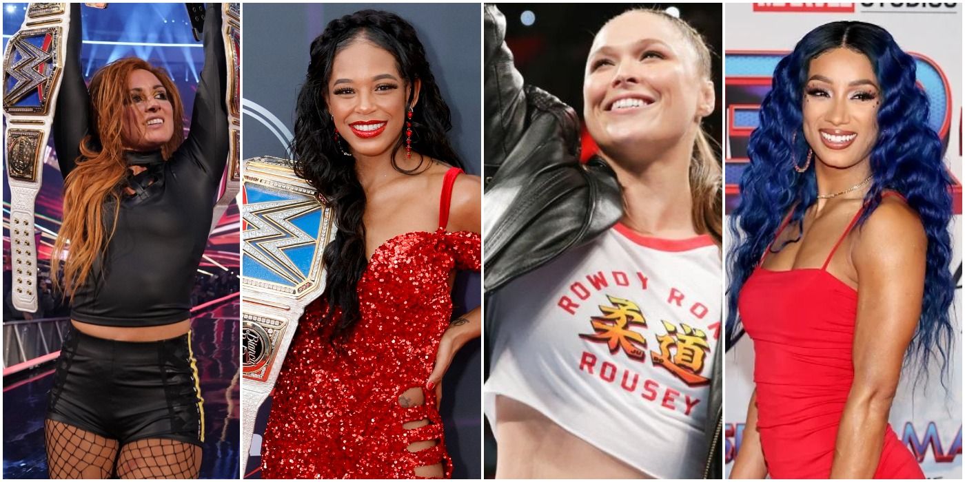 WWE Women-Becky Lynch-Bianca Belair-Ronda Rousey-Sasha Banks