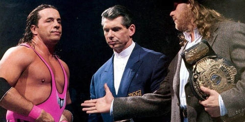Bret Hart Shawn Michaels Vince McMahon