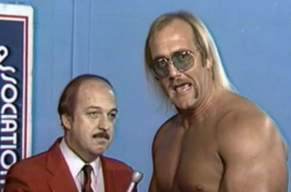 Hulk Hogan and Mean Gene Okerlund in the American Wrestling Association