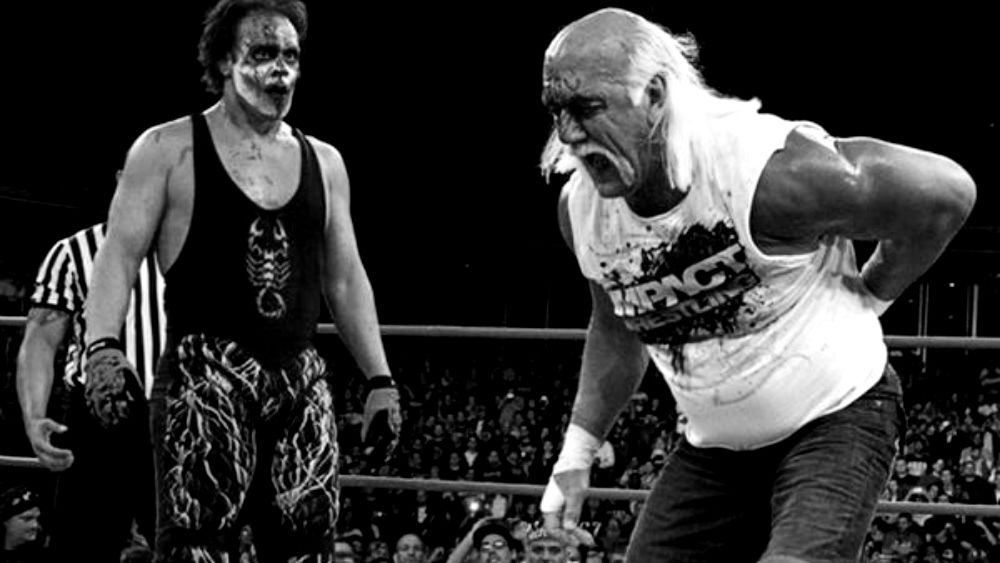 Hulk Hogan wrestles his final singles match against Sting