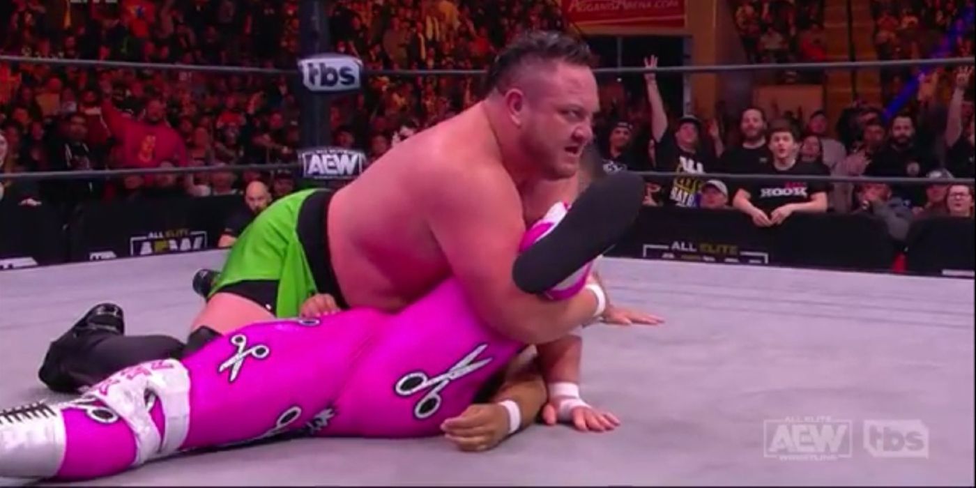 Samoa Joe defeats Max Caster on the April 6 edition of AEW Dynamite