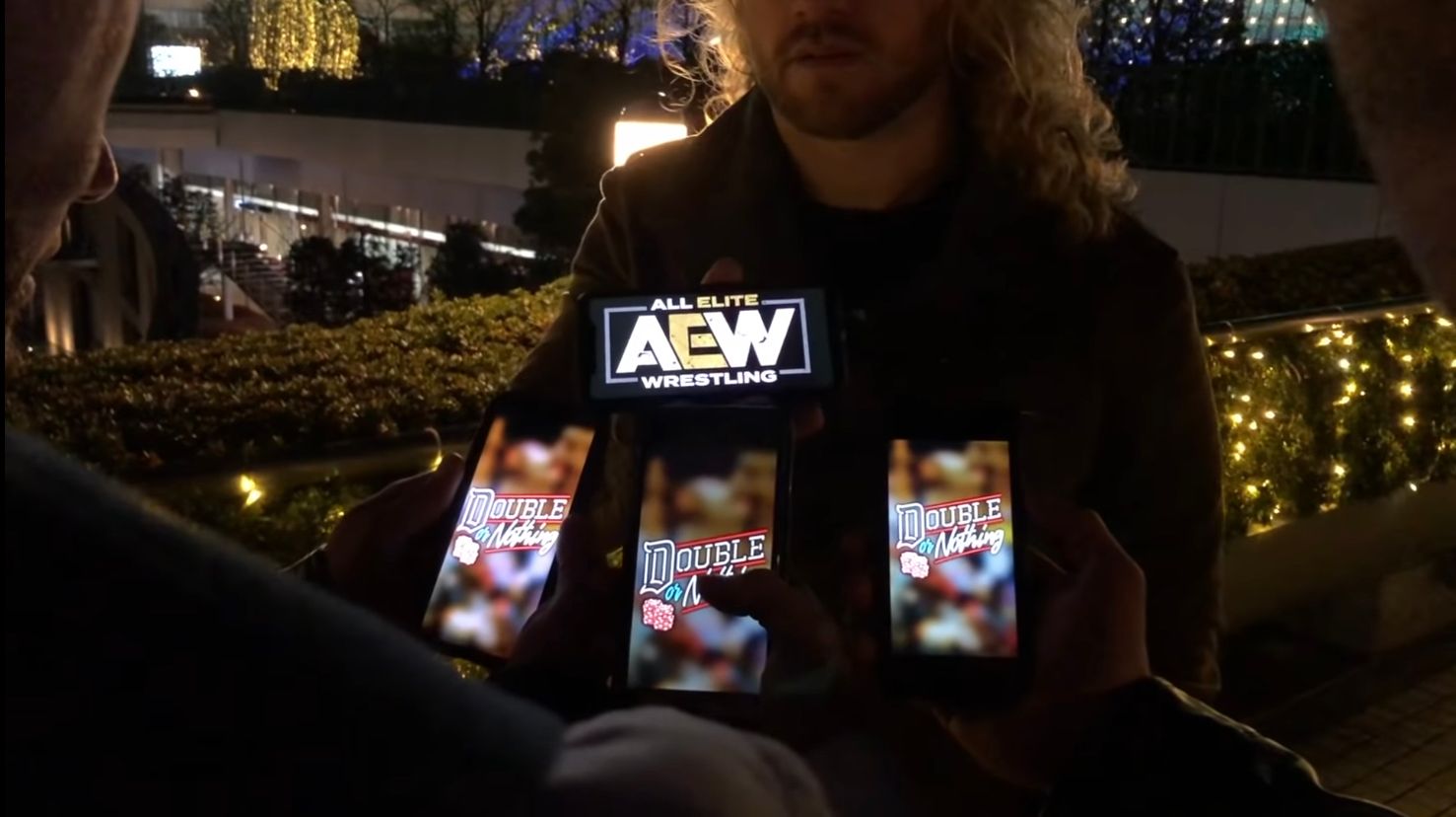 The unveiling of AEW and Double or Nothing's logos on BTE